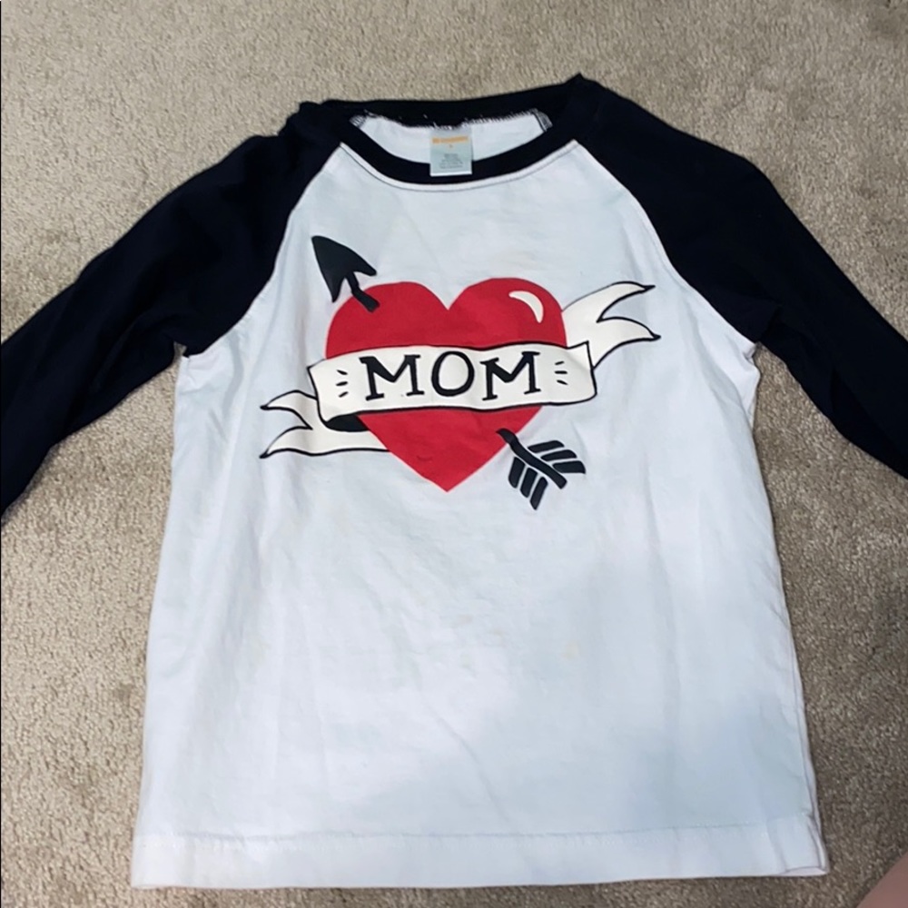 "Mom" boys long sleeve tee